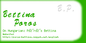 bettina poros business card